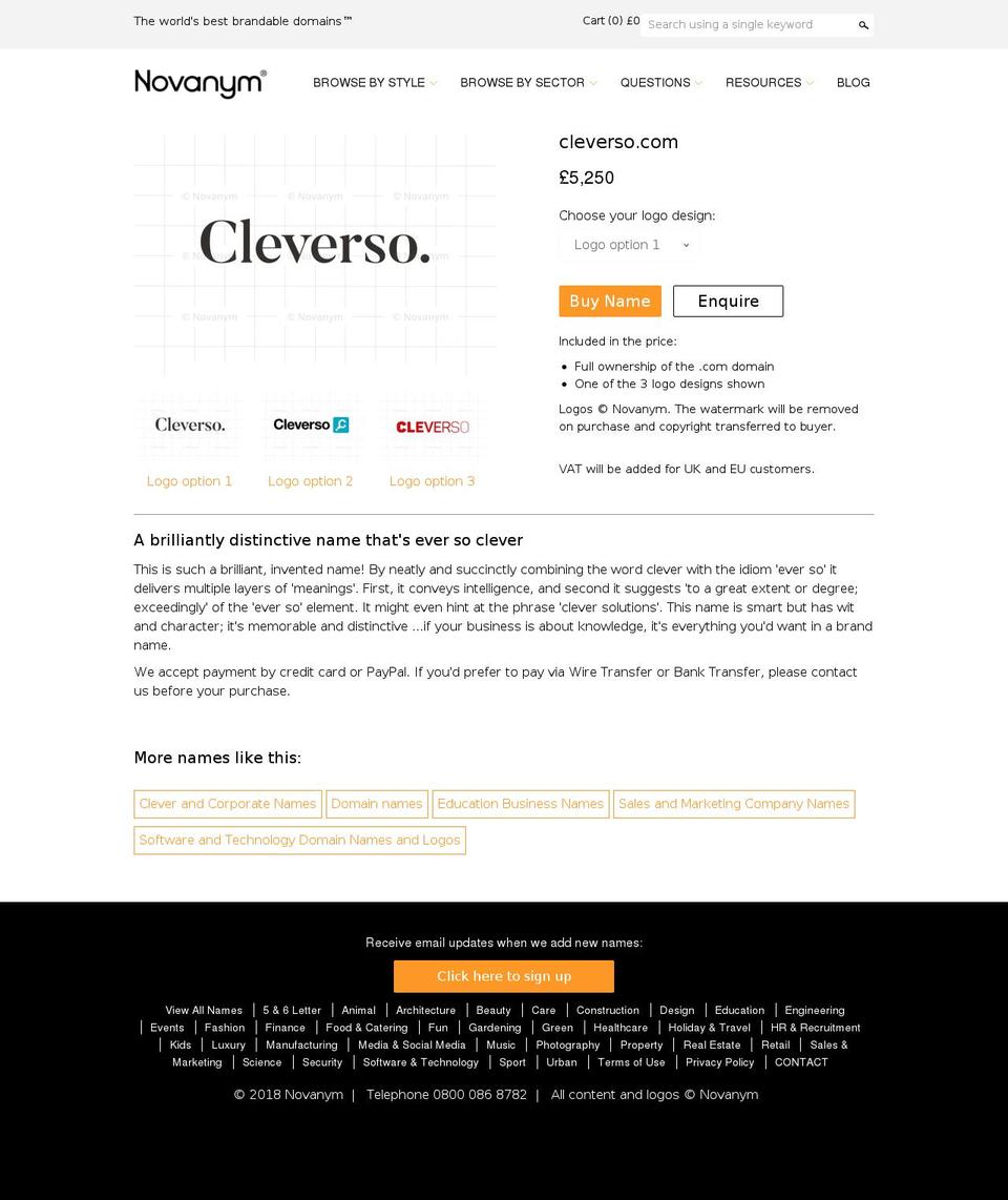 cleverso.com — Shopify storefront screenshot