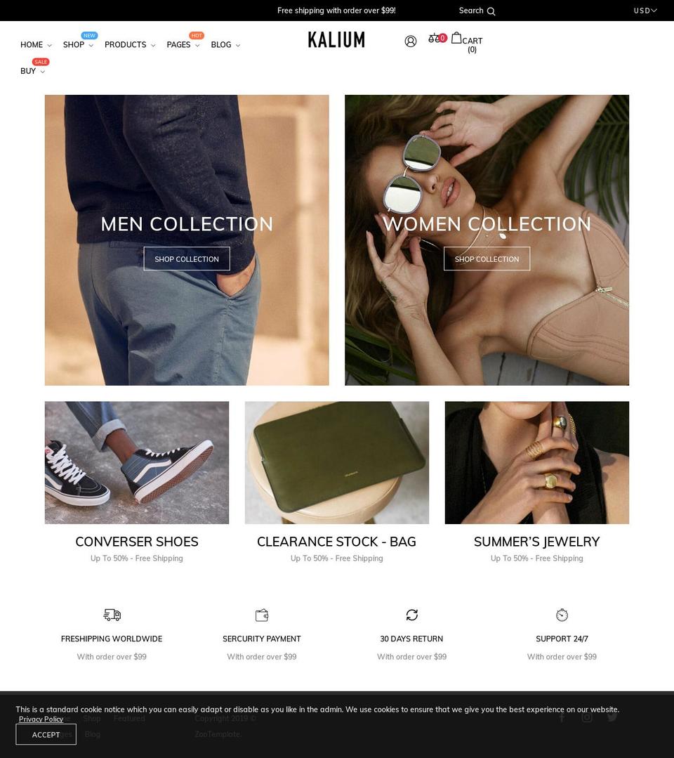 cleversopify-kalium.myshopify.com shopify website screenshot