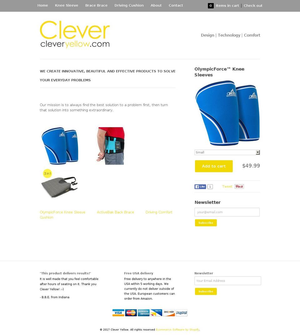Kickstand Shopify theme site example cleveryellow.com