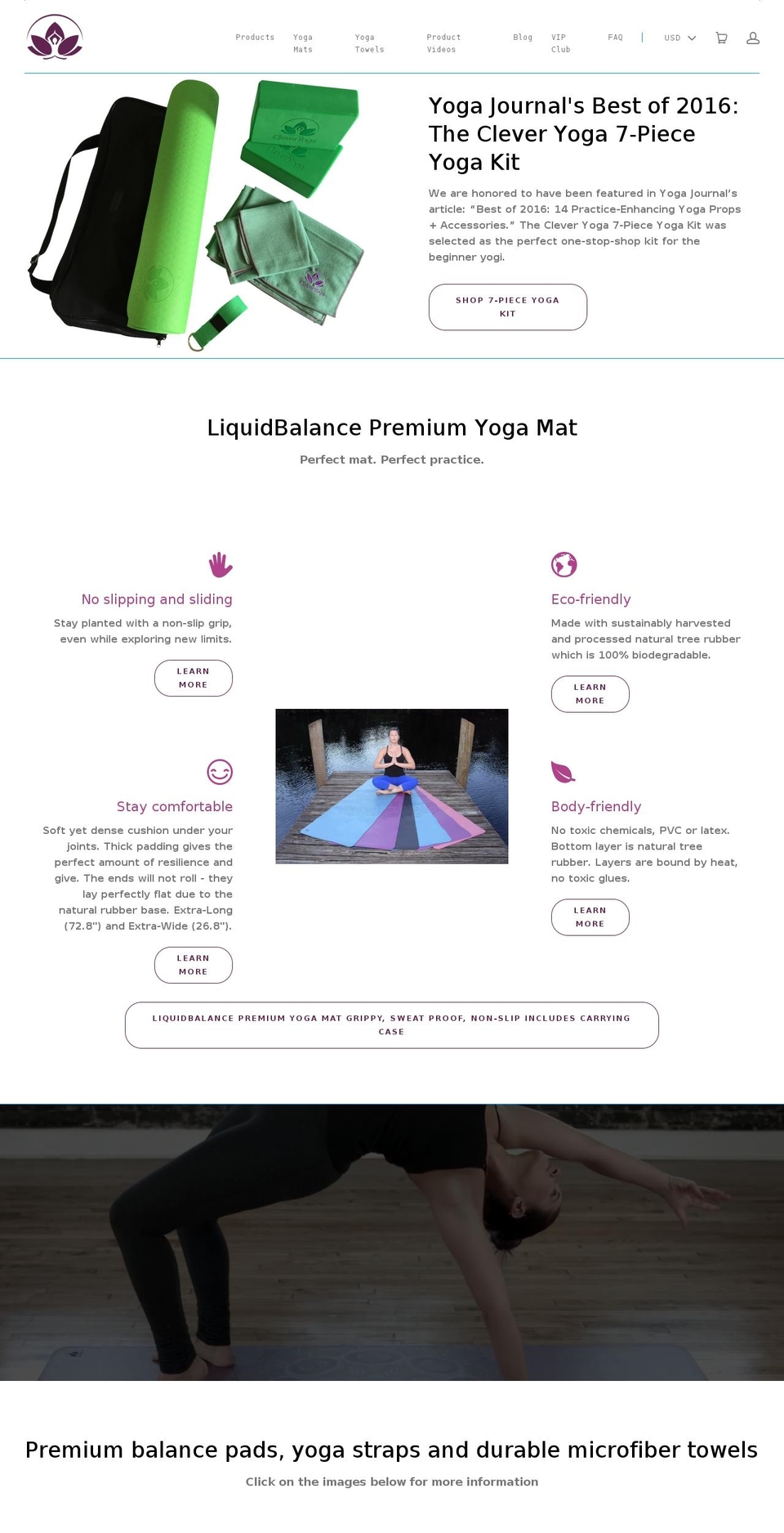 cleveryoga.com shopify website screenshot