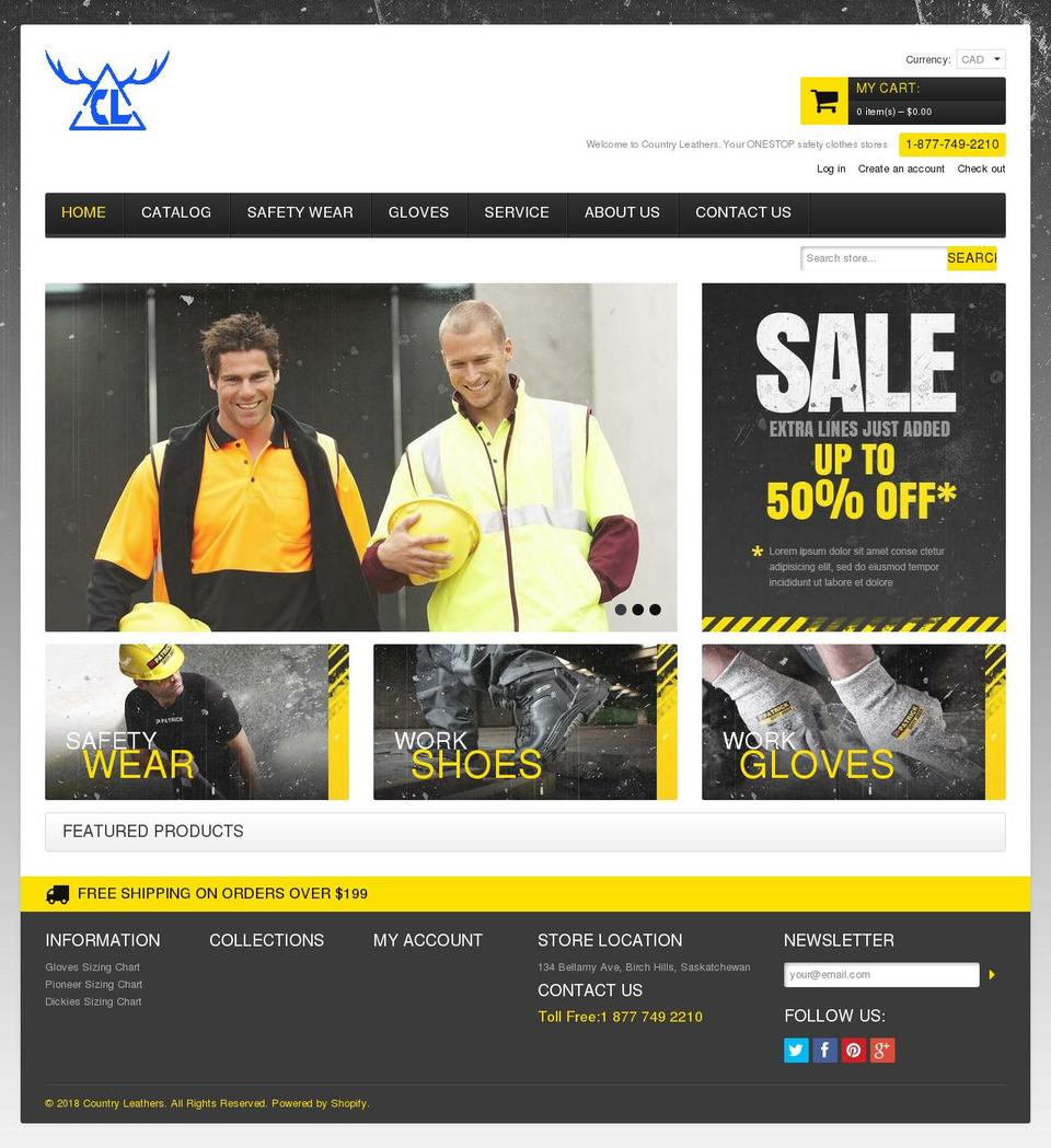 clgloves.com — Shopify storefront screenshot