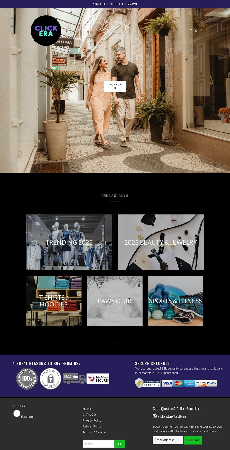 click-era.com shopify website screenshot