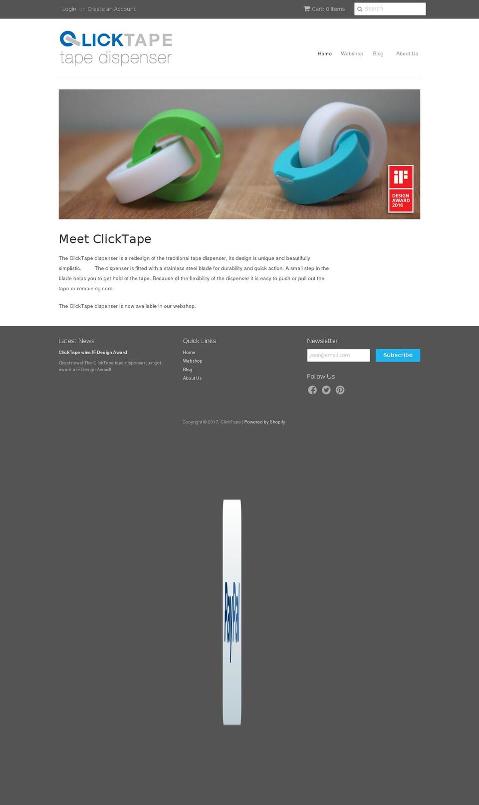 click-tape.com shopify website screenshot