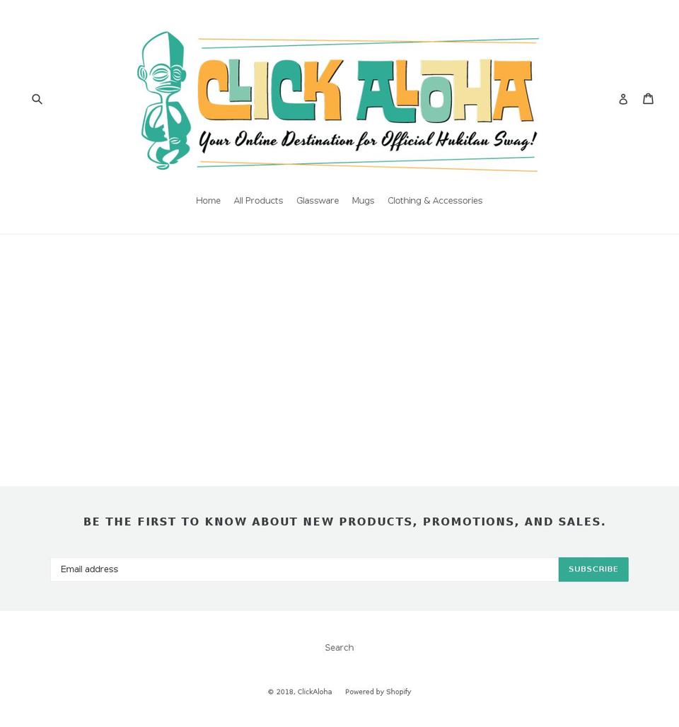 Snow Shopify theme site example clickaloha.com