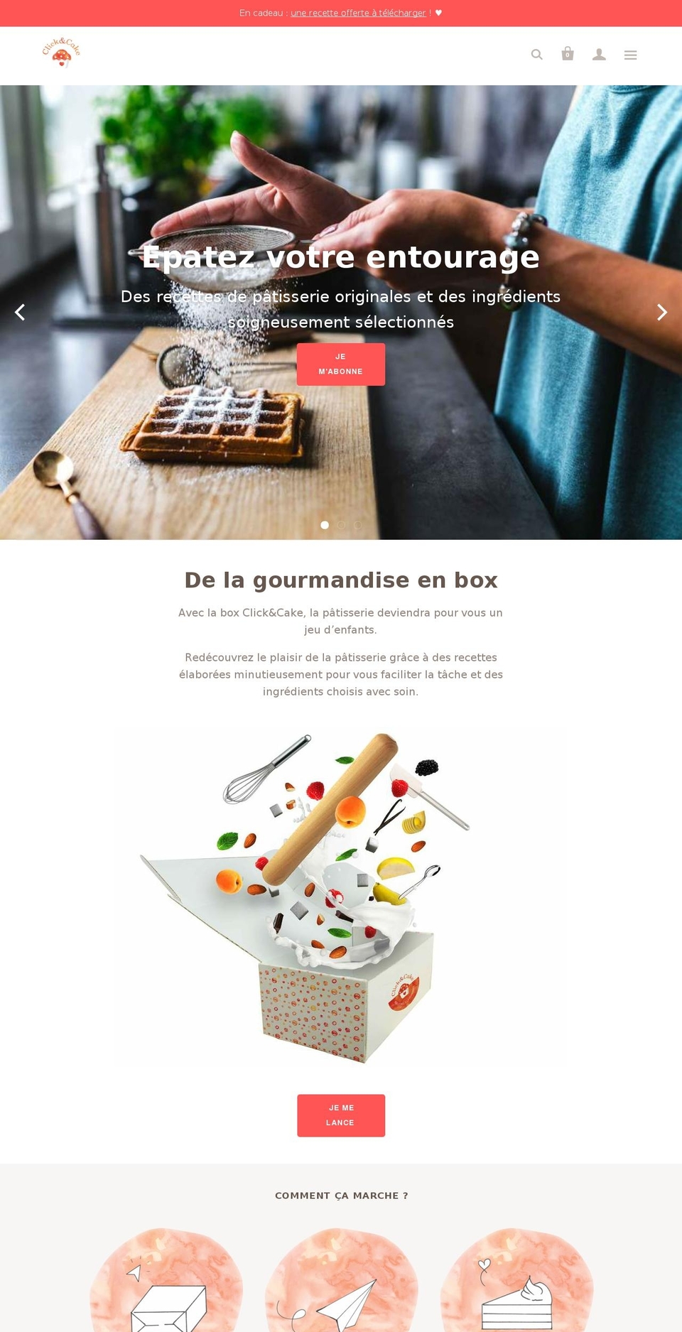 clickandcake.com — Shopify storefront screenshot