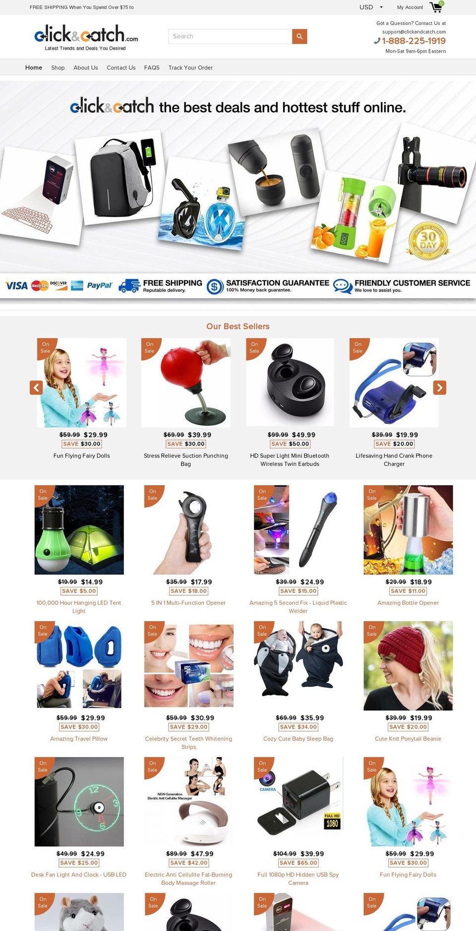 clickandcatch.com — Shopify storefront screenshot