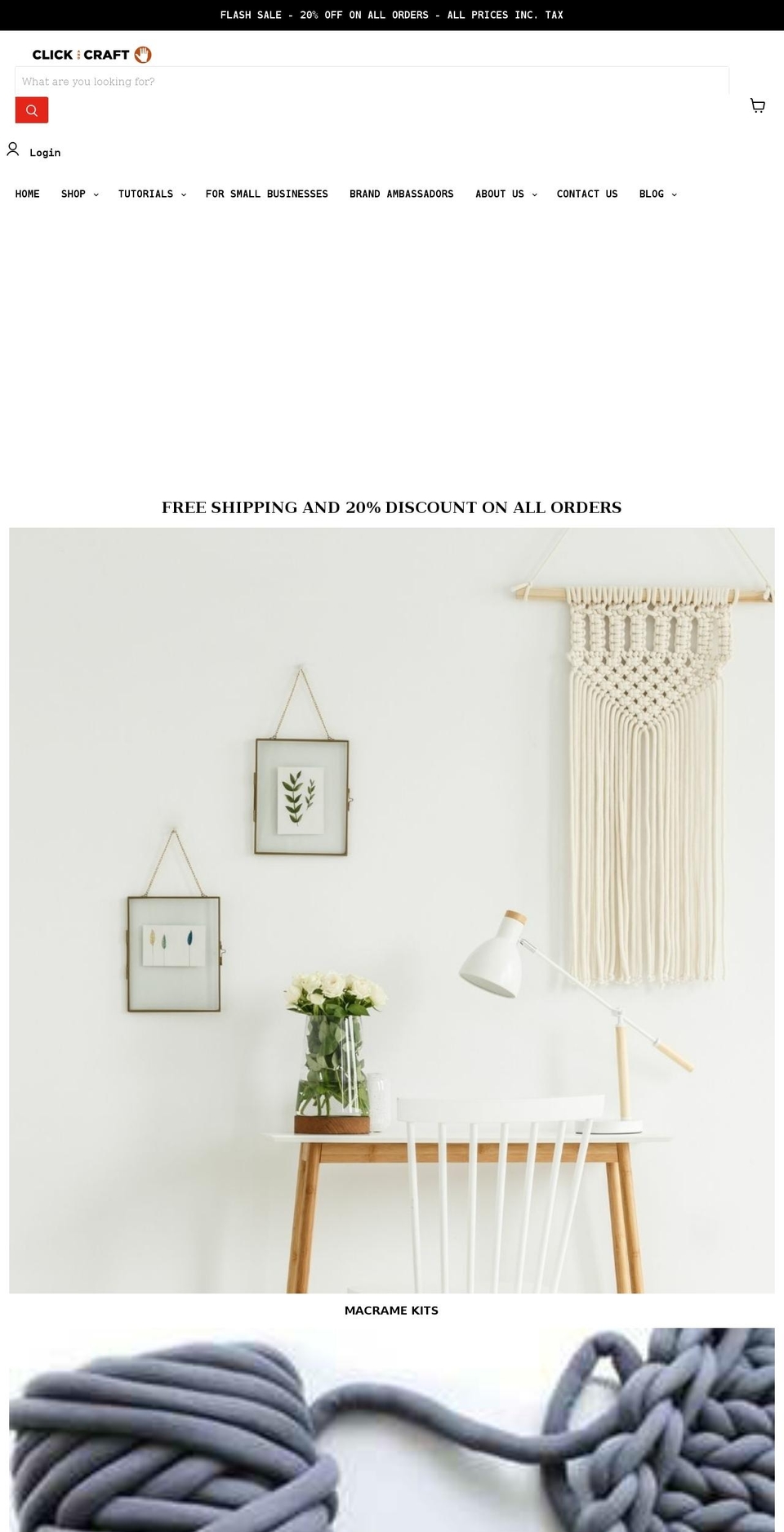 clickandcraft.com shopify website screenshot