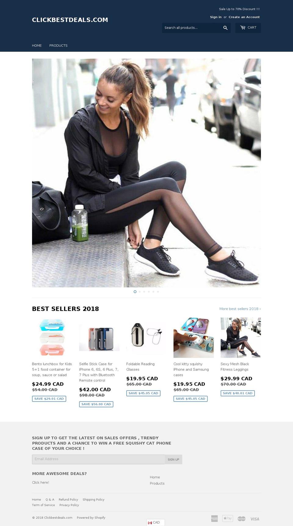 clickbestdeals.com — Shopify storefront screenshot