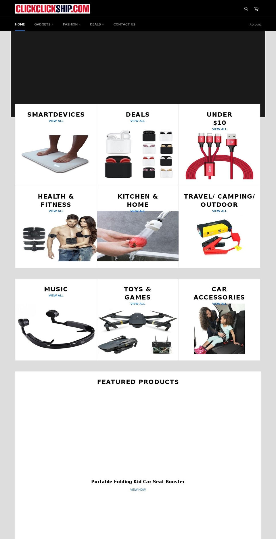 clickclickship.com — Shopify storefront screenshot