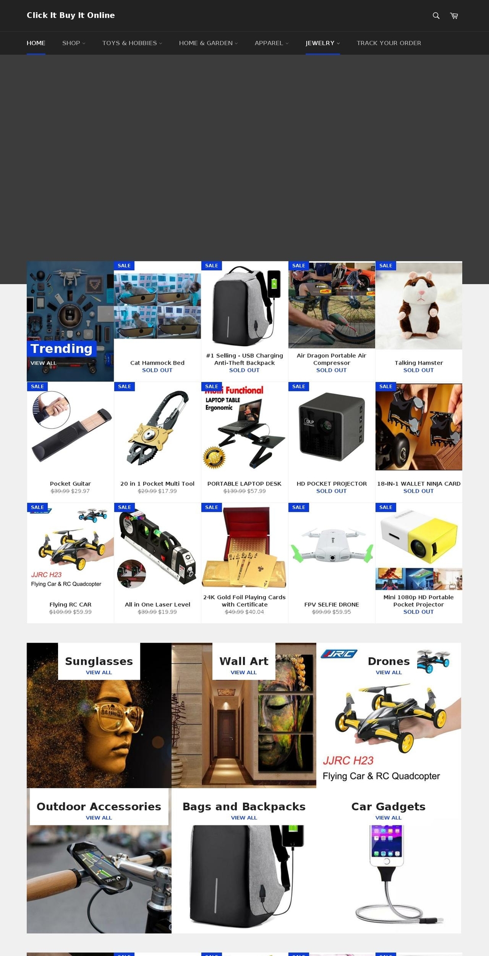clickitbuyitonline.com — Shopify storefront screenshot