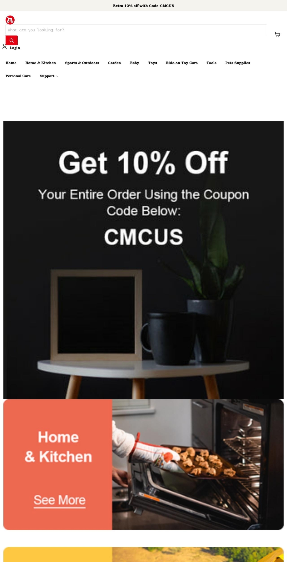 clickmycart.com shopify website screenshot