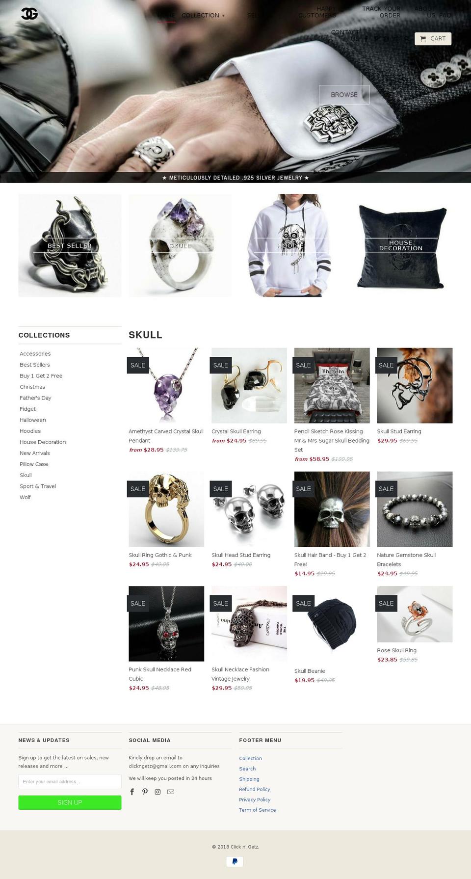 clickngetz.com — Shopify storefront screenshot
