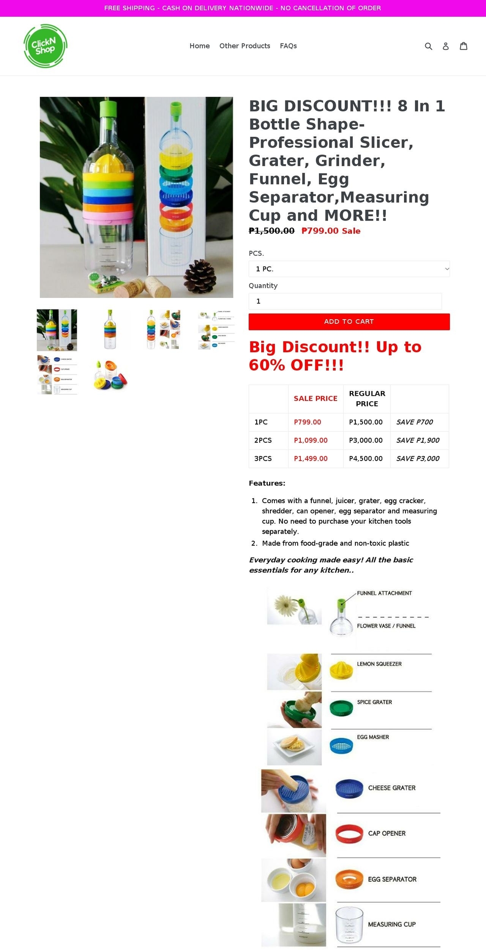 clicknshoppe.com — Shopify storefront screenshot