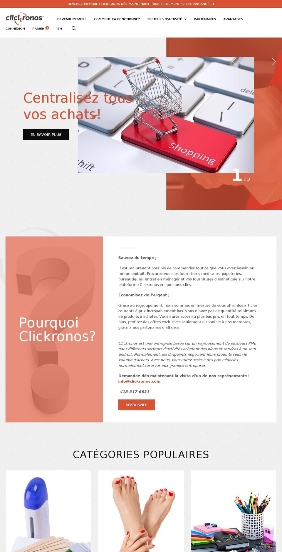 clickronos.com — Shopify storefront screenshot