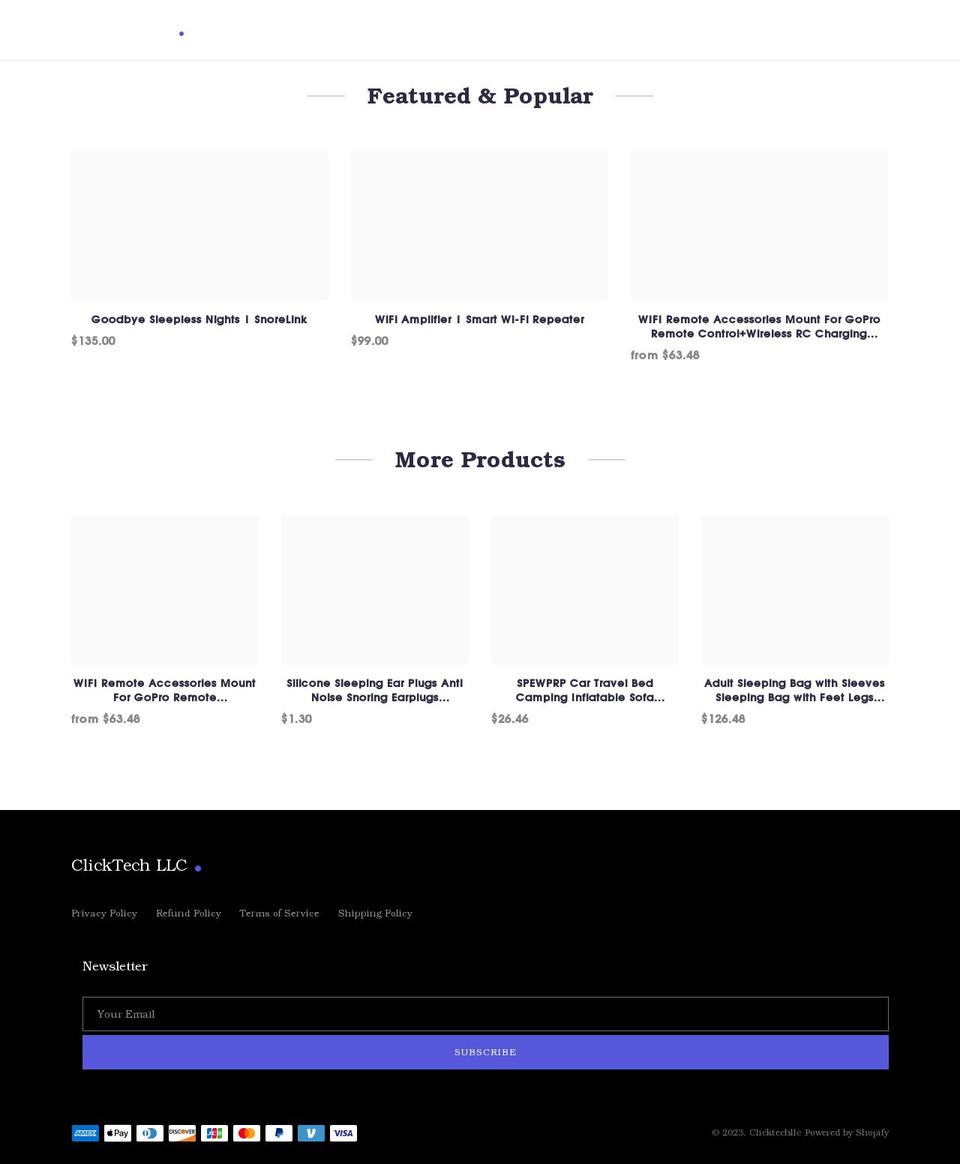 clicktechllc.com shopify website screenshot
