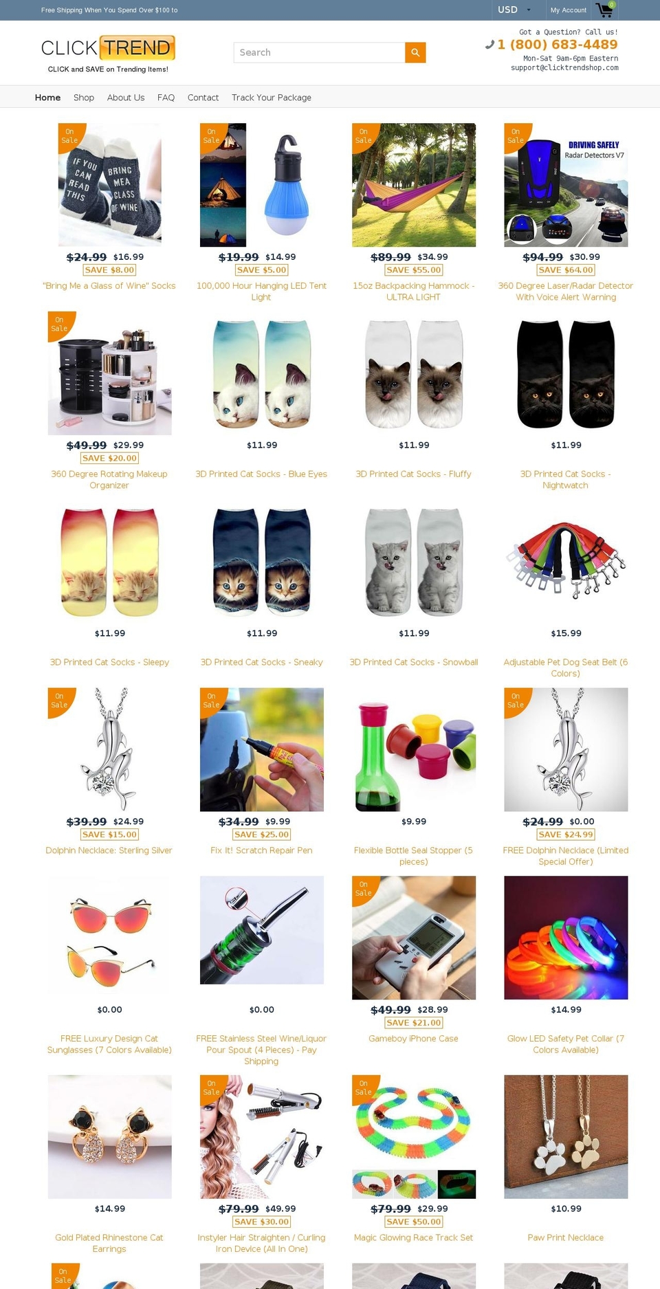 clicktrendshop.com shopify website screenshot