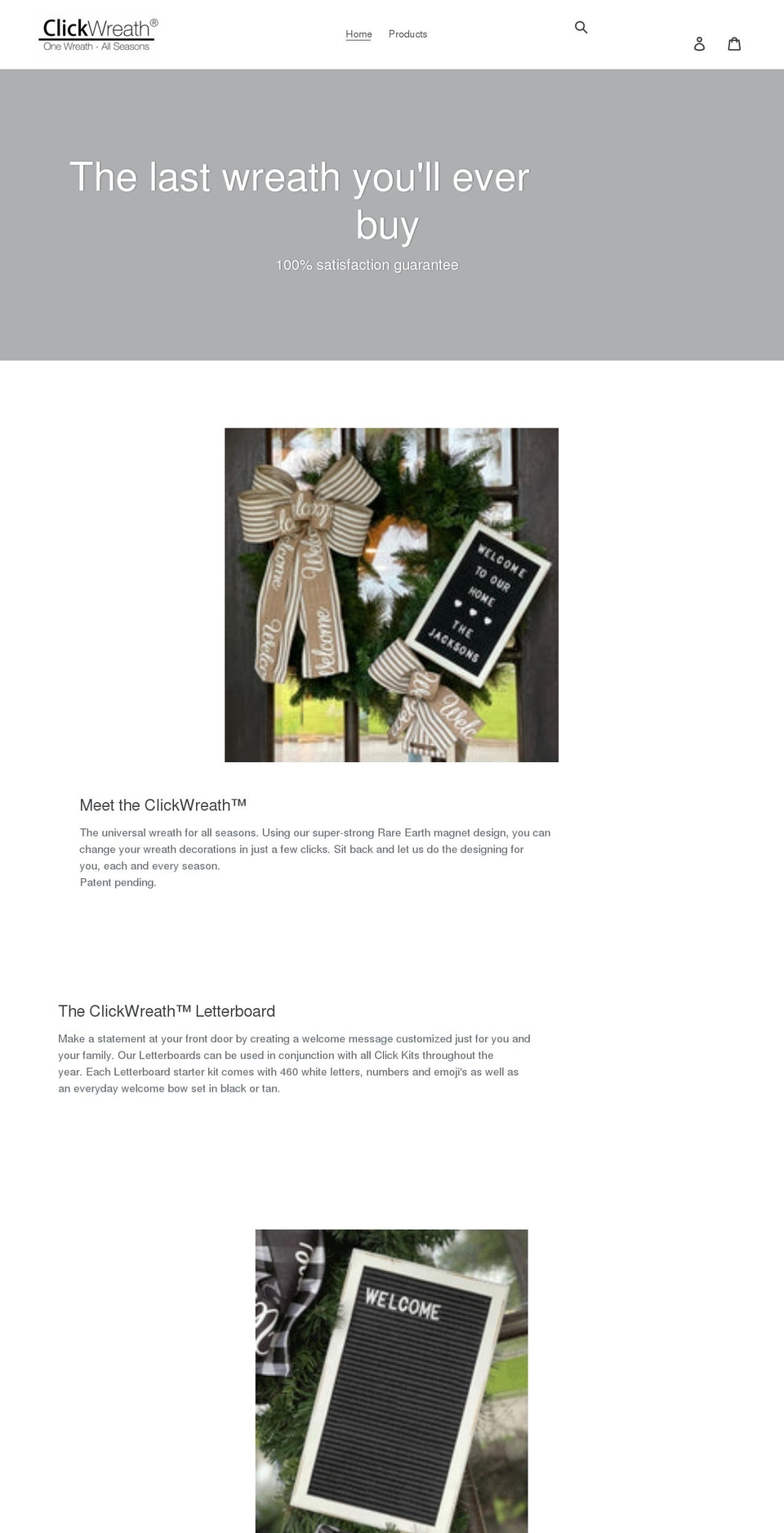 clickwreath.com shopify website screenshot