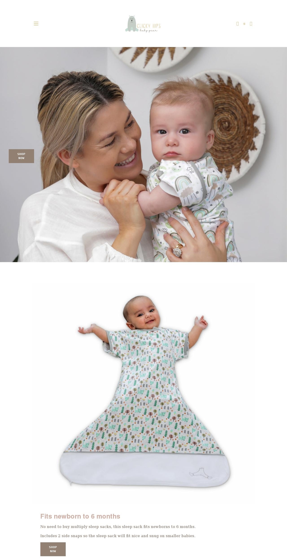 clickyhipsclothing.com shopify website screenshot