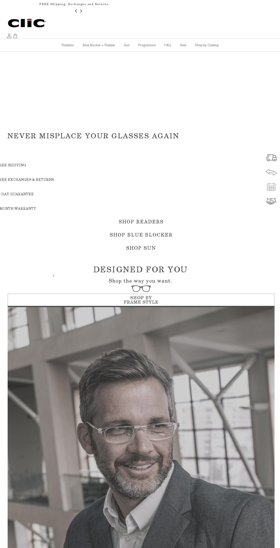 clicreaders.com shopify website screenshot
