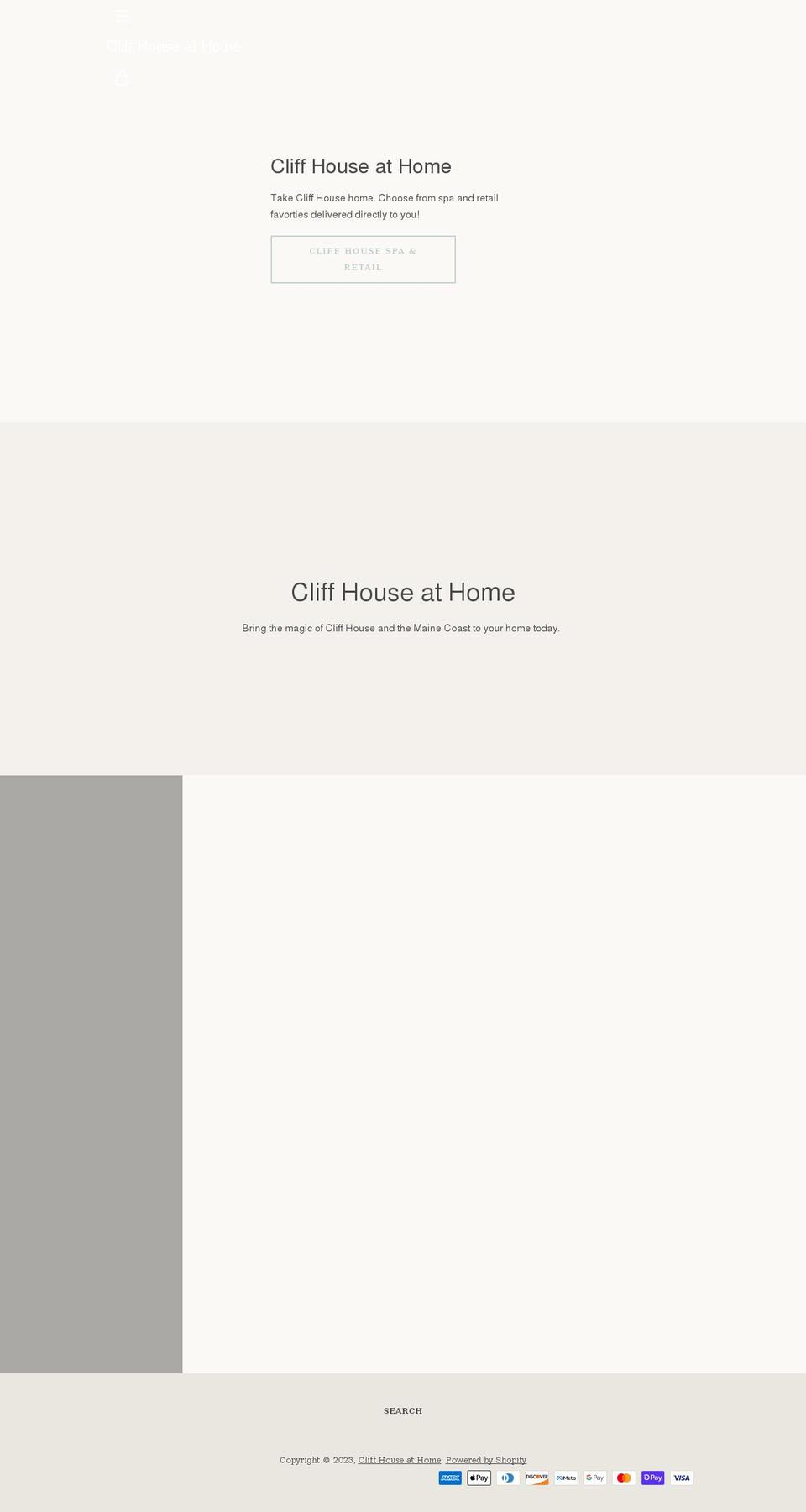 cliffhouseretail.com shopify website screenshot