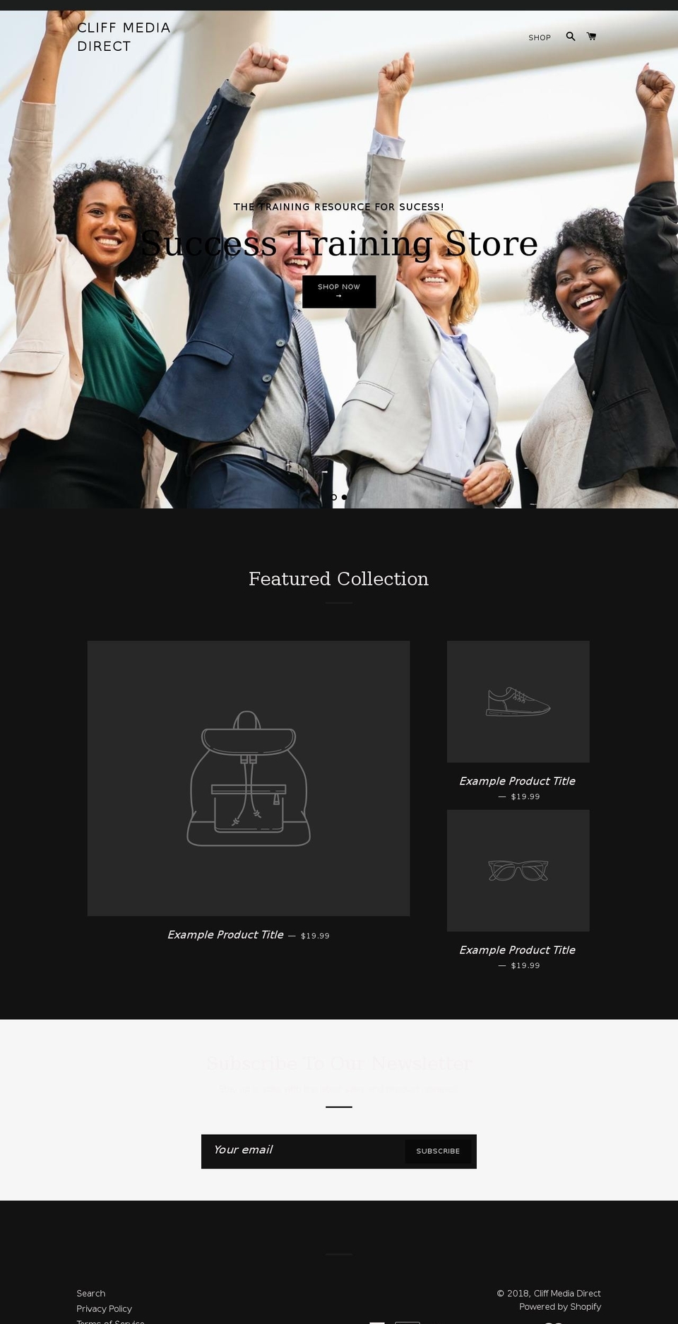 cliffmediadirect.com — Shopify storefront screenshot
