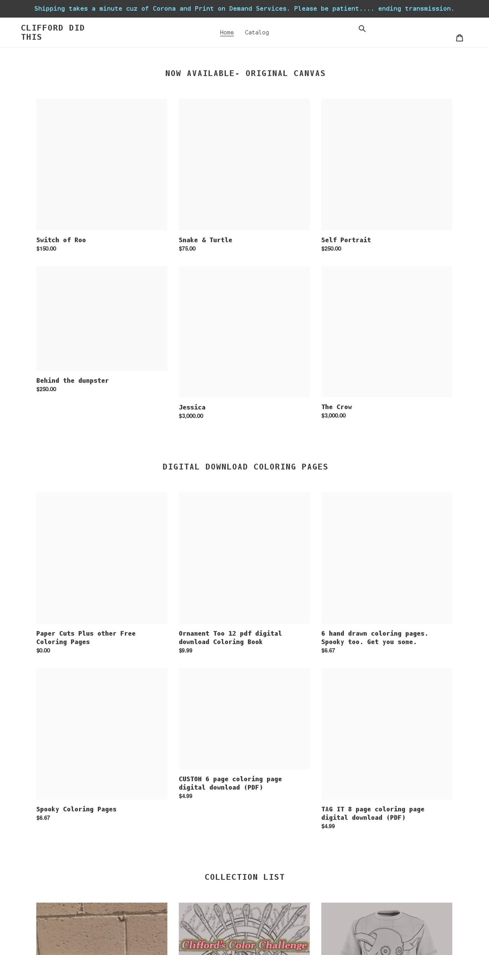 clifforddidthis.com shopify website screenshot