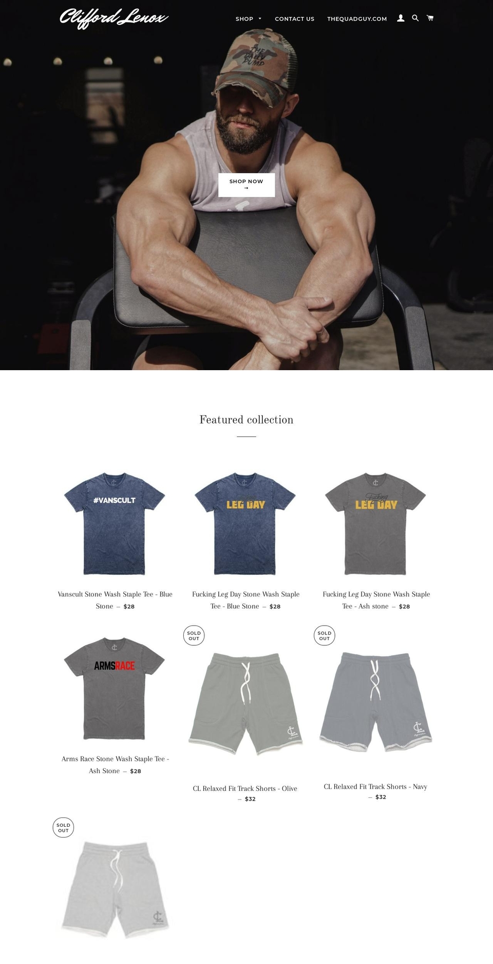 cliffordlenox.com shopify website screenshot