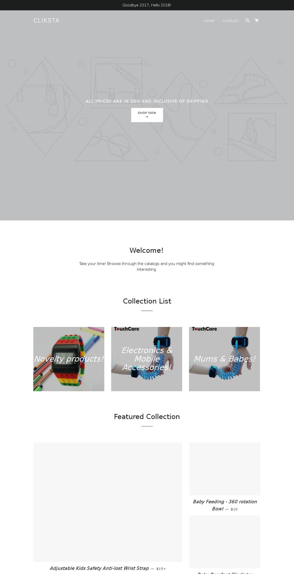 cliksta.net shopify website screenshot