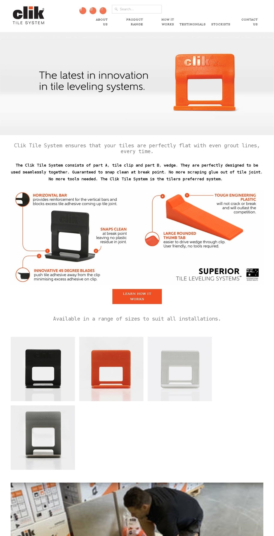 cliktile.com.au shopify website screenshot