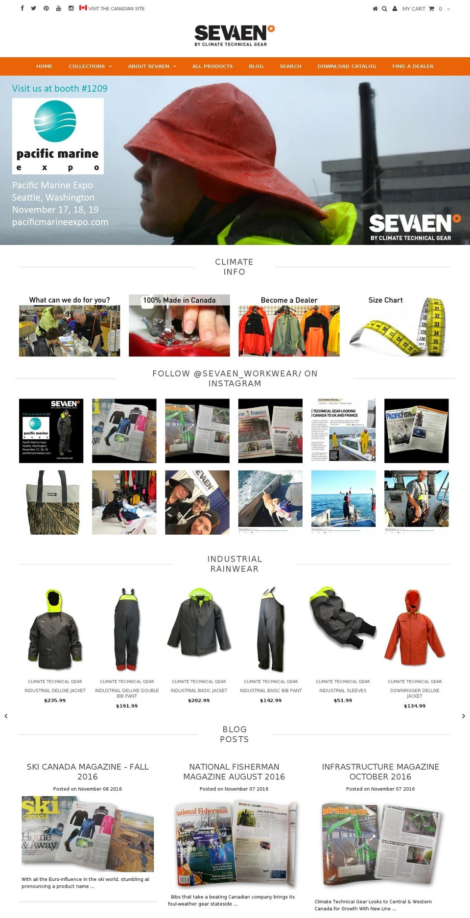 climatetechnicalgear.com shopify website screenshot