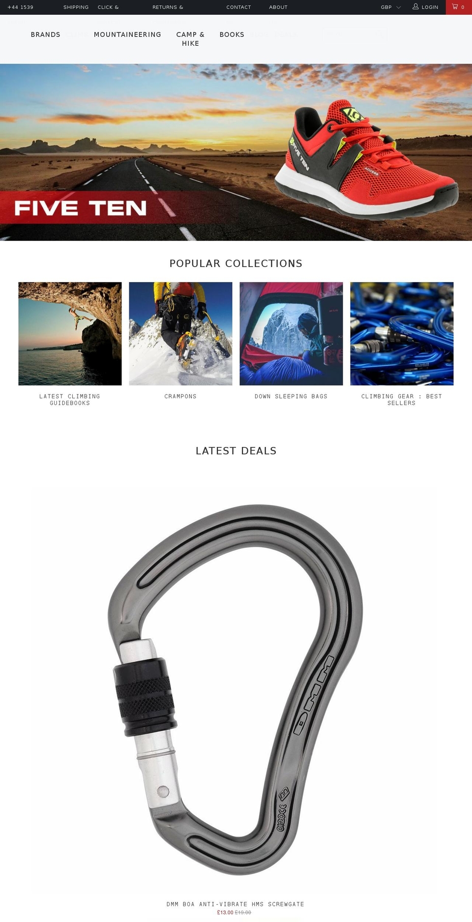 climb.co.uk shopify website screenshot