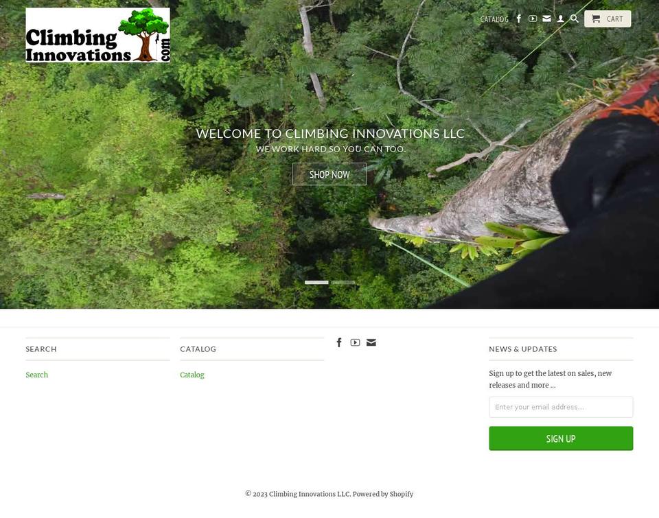 climbing-innovations.myshopify.com shopify website screenshot