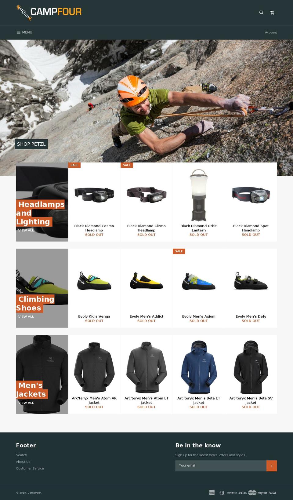 climbingtees.com — Shopify storefront screenshot