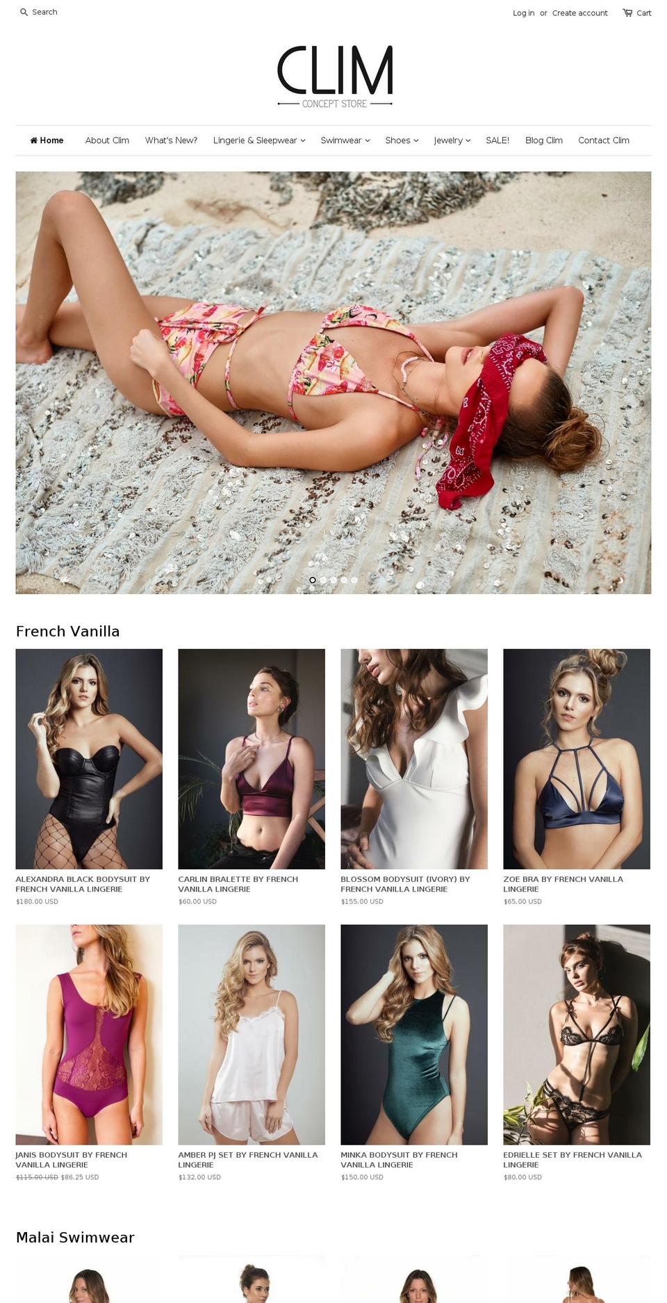climconceptstore.com — Shopify storefront screenshot