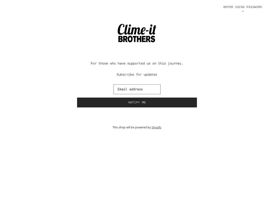 clime-itbrothers.com shopify website screenshot