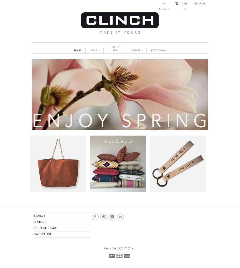 clinchcollection.com shopify website screenshot