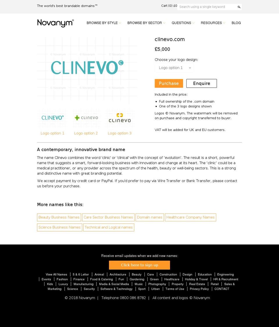 clinevo.com — Shopify storefront screenshot