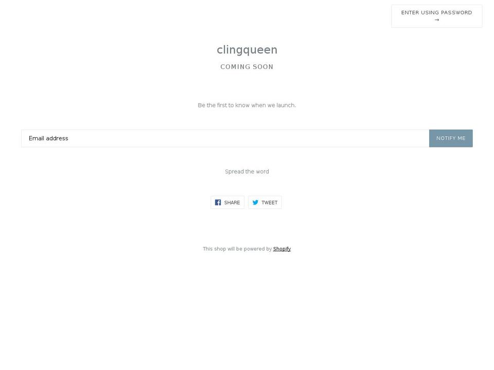 clingqueen.com — Shopify storefront screenshot