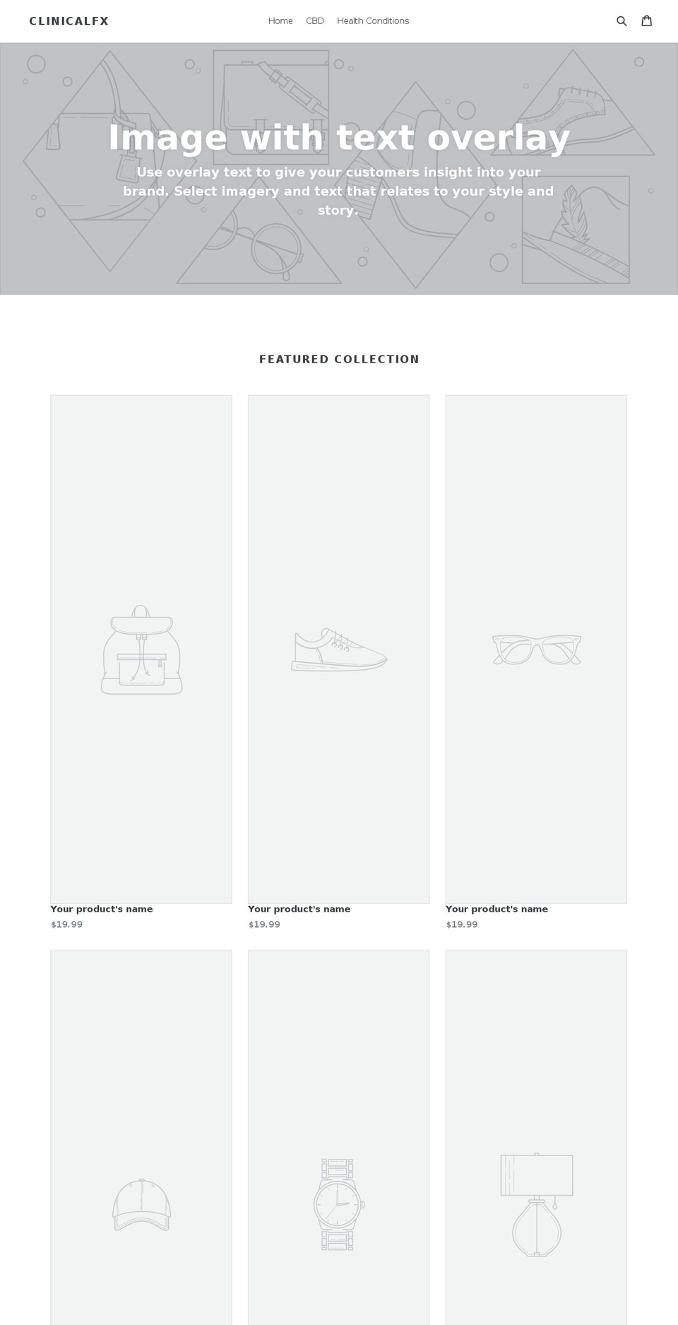 clinicalfx.com — Shopify storefront screenshot