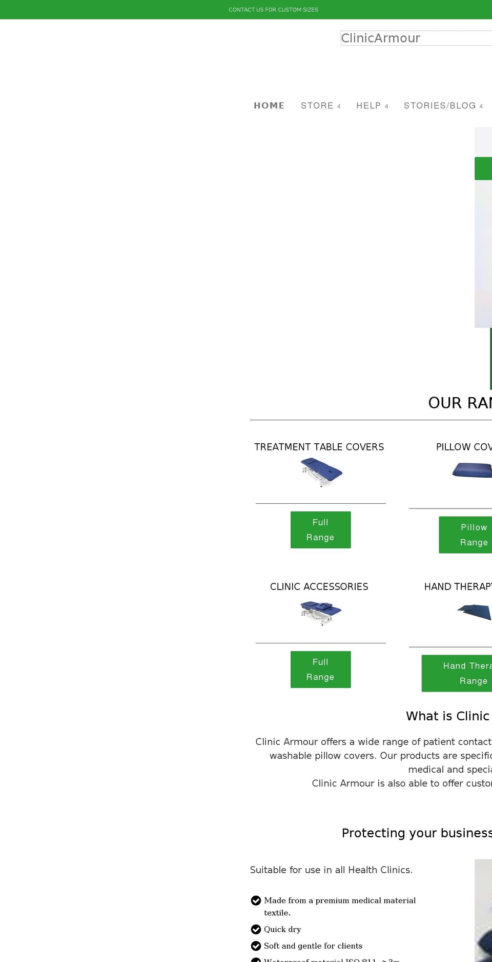 clinicarmour.com shopify website screenshot