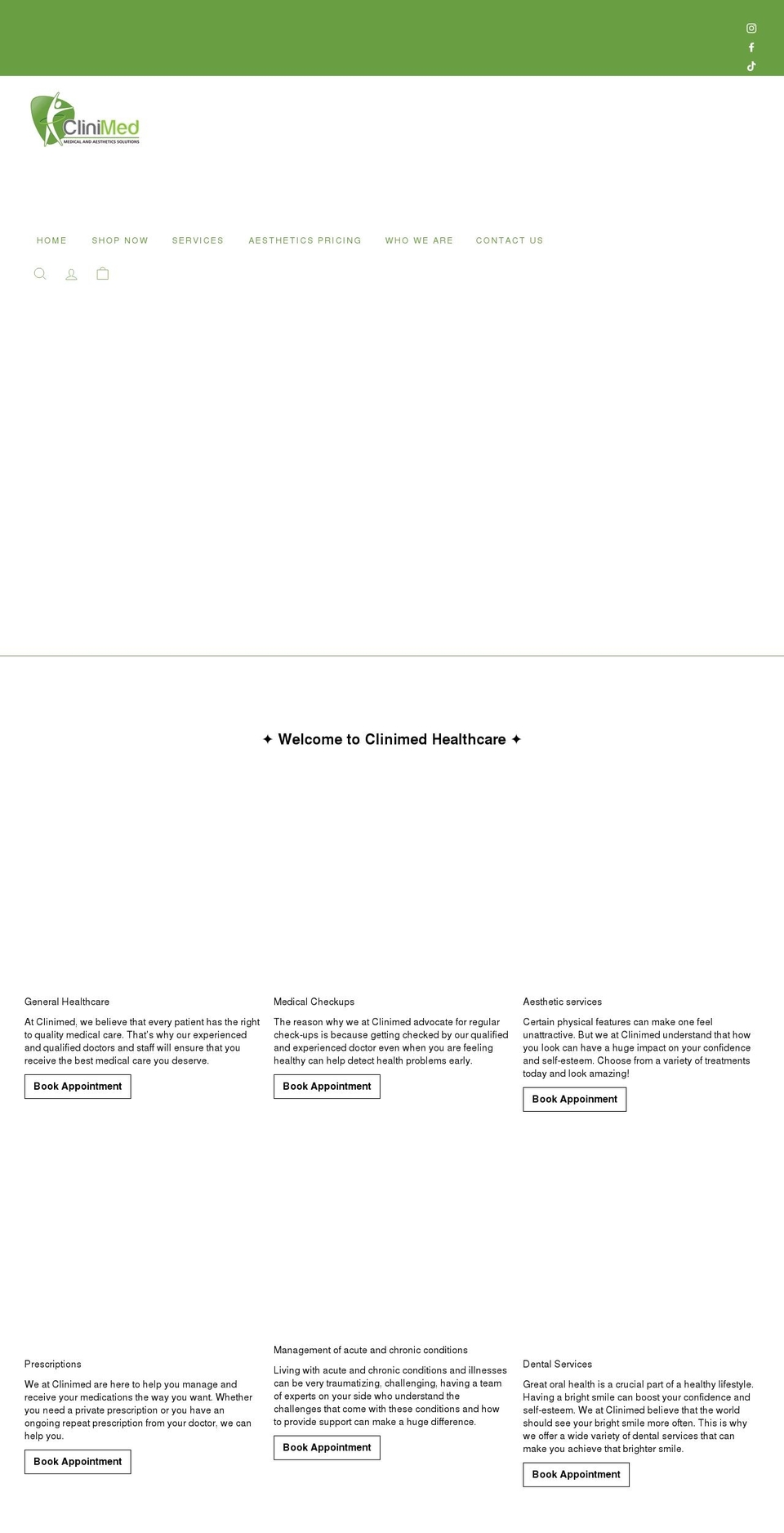 clinimed.co.za shopify website screenshot