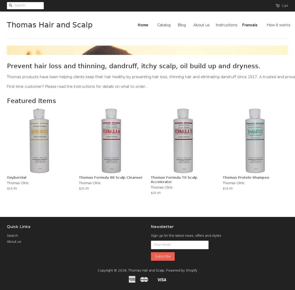 cliniquethomas.com — Shopify storefront screenshot