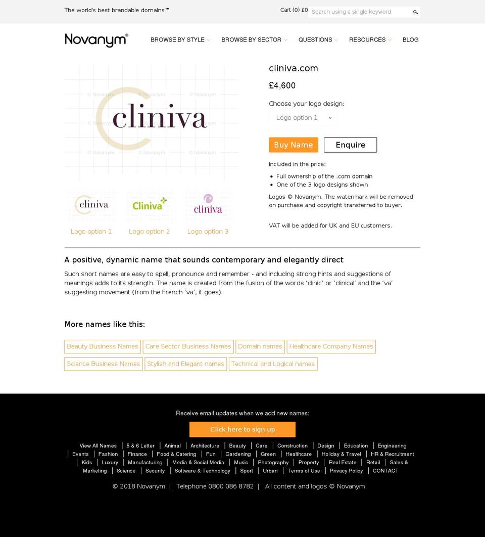 cliniva.com — Shopify storefront screenshot