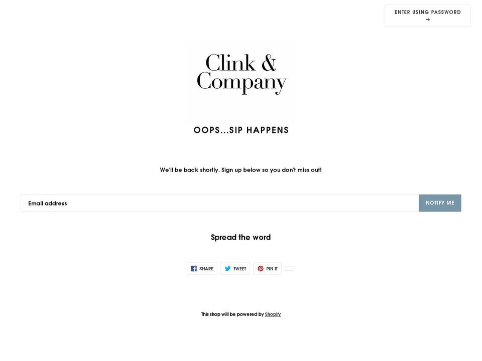 clinkandcompany.com — Shopify storefront screenshot