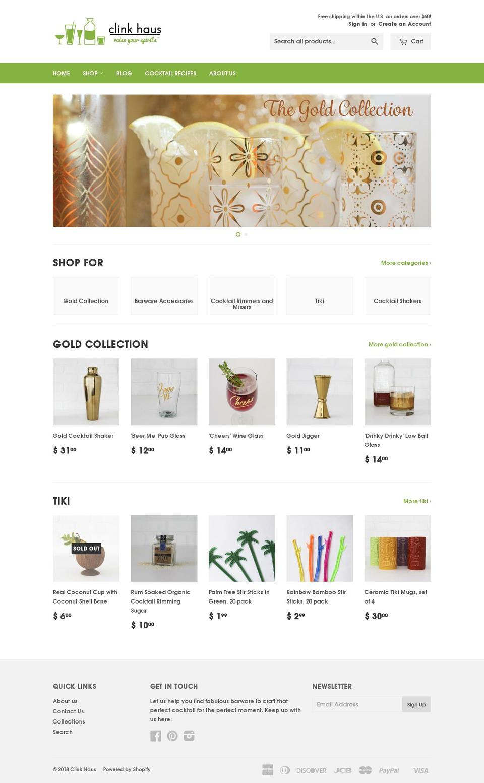 clinkhaus.com — Shopify storefront screenshot