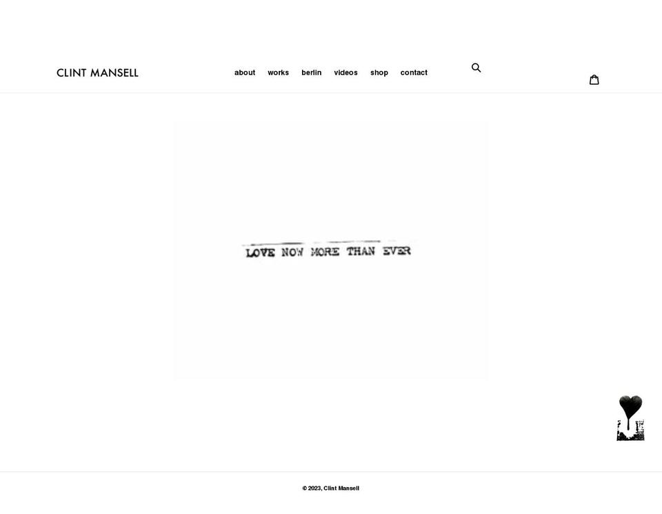 clint-mansell.com — Shopify storefront screenshot