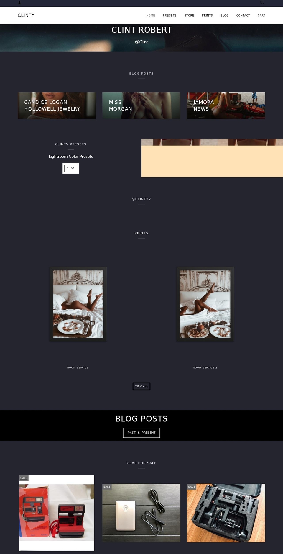 clintrobert.com — Shopify storefront screenshot
