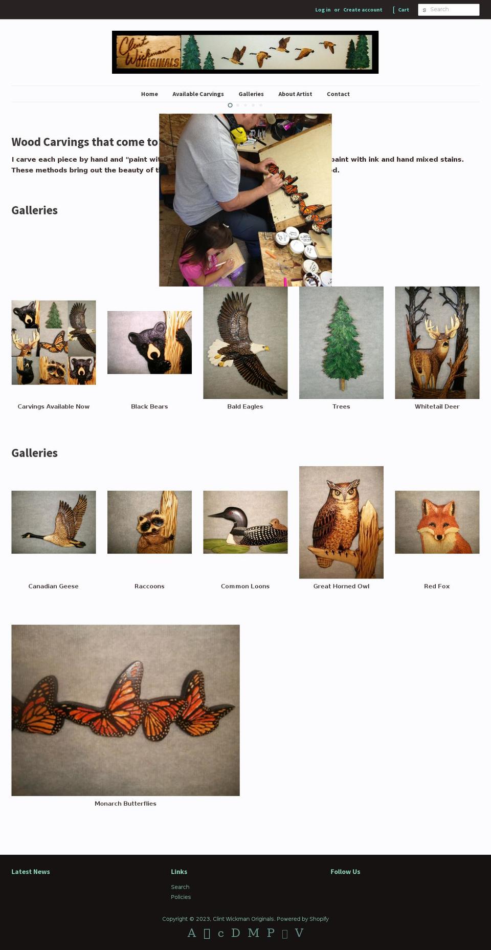 clintwickman.com — Shopify storefront screenshot