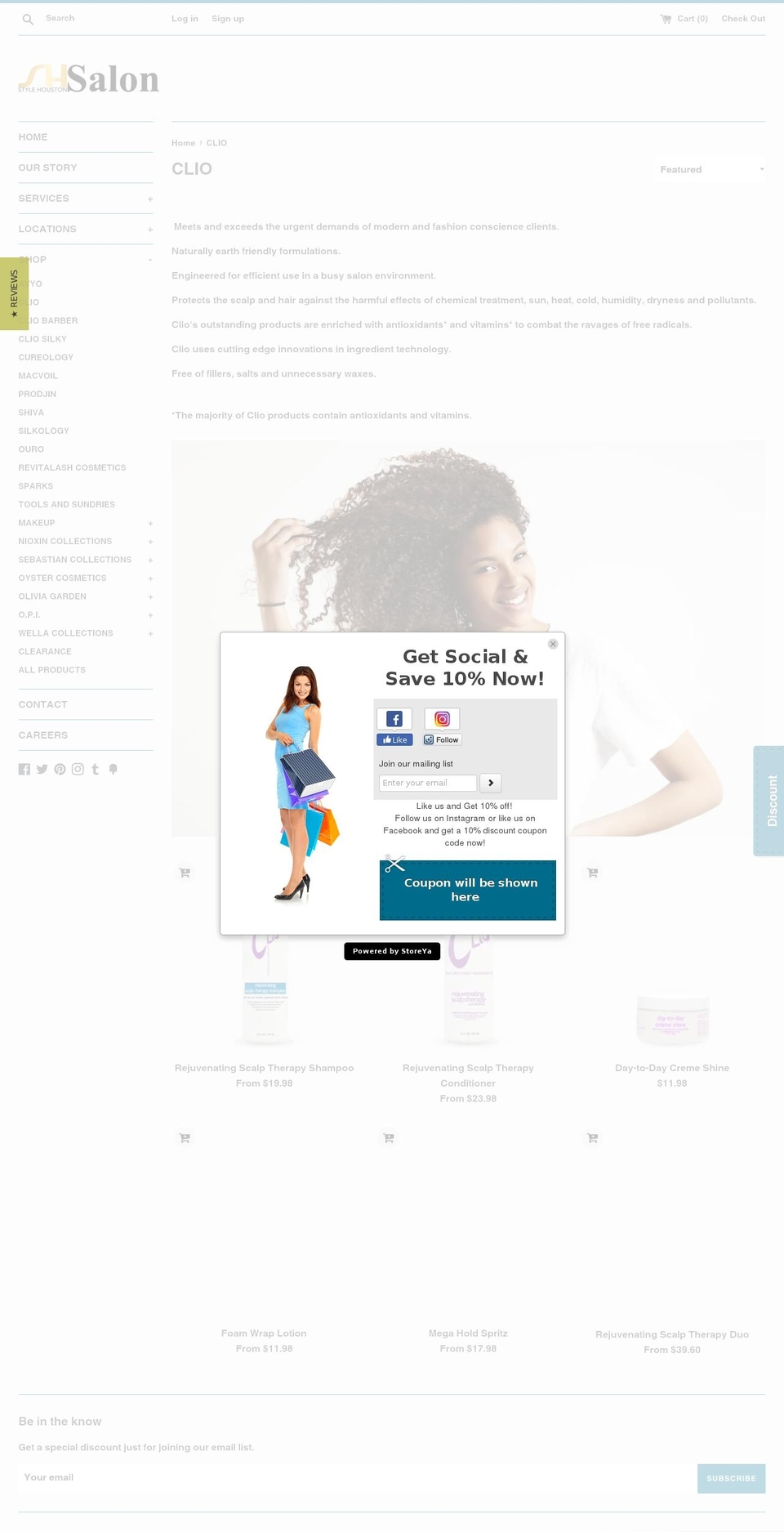 clioproduct.com — Shopify storefront screenshot