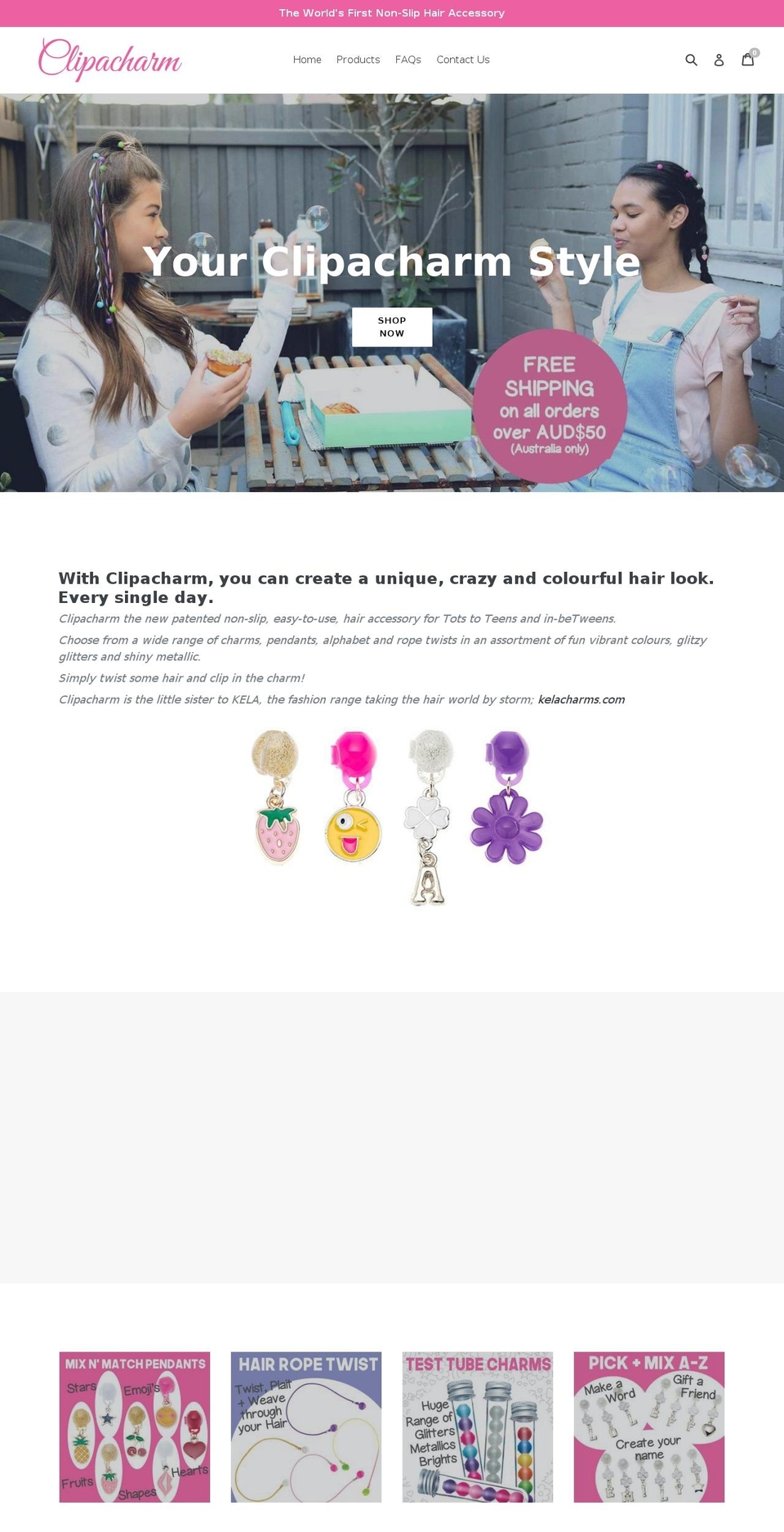 clipacharm.com — Shopify storefront screenshot